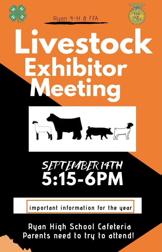Livestock Exhibitor Meeting 9-14-22