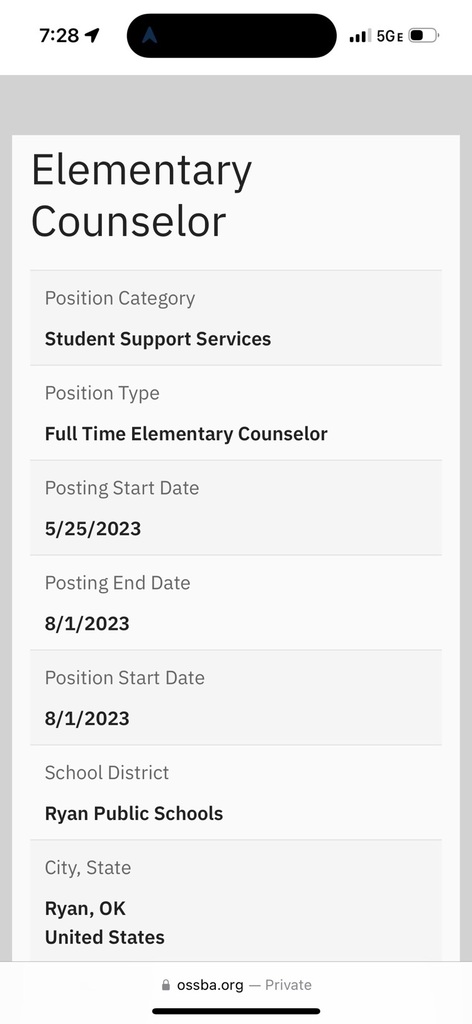 Elementary Counselor 